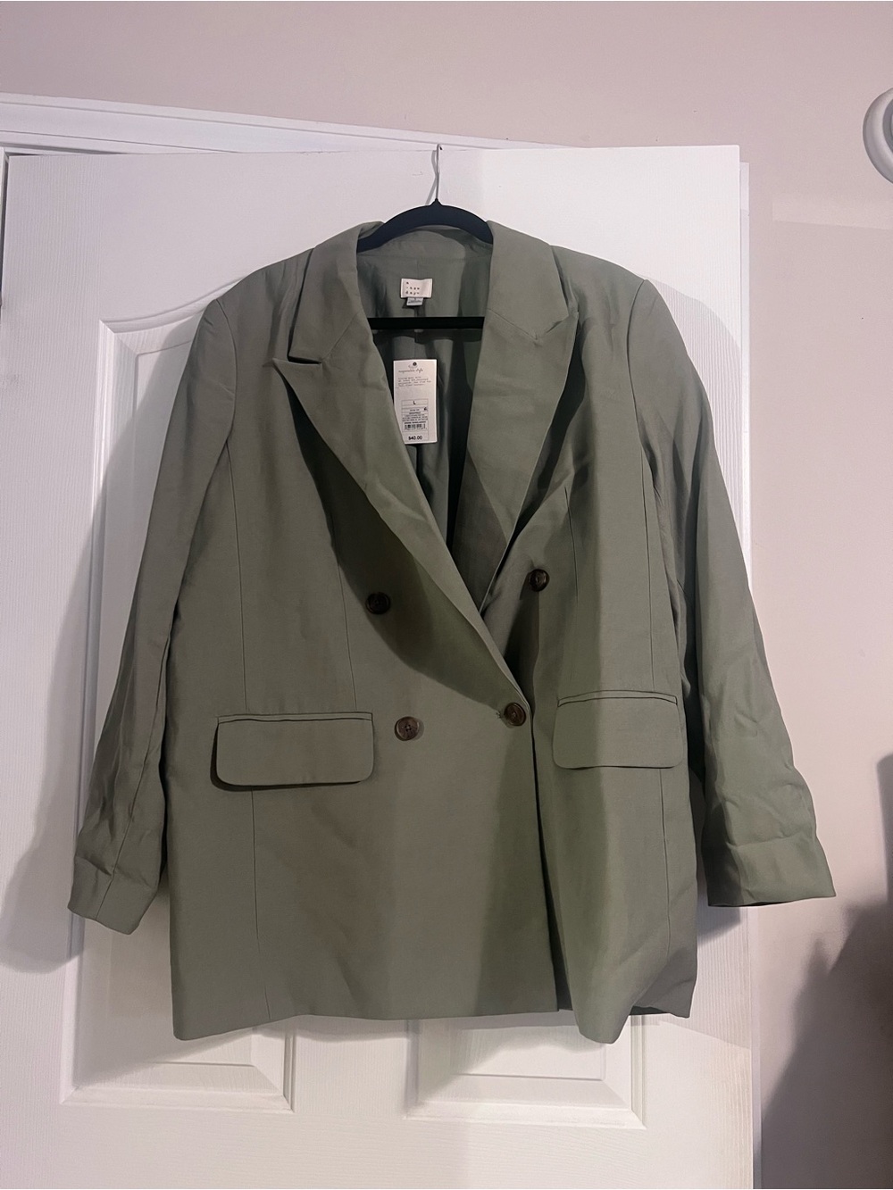 NWT - A New Day Olive Double-Breasted Women's Blazer Jacket